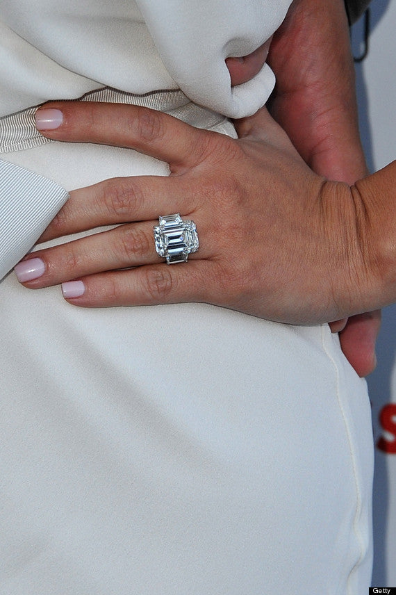 kim k engagement dress Kim Kardashian's Engagement Rings: From Big to Bigger
