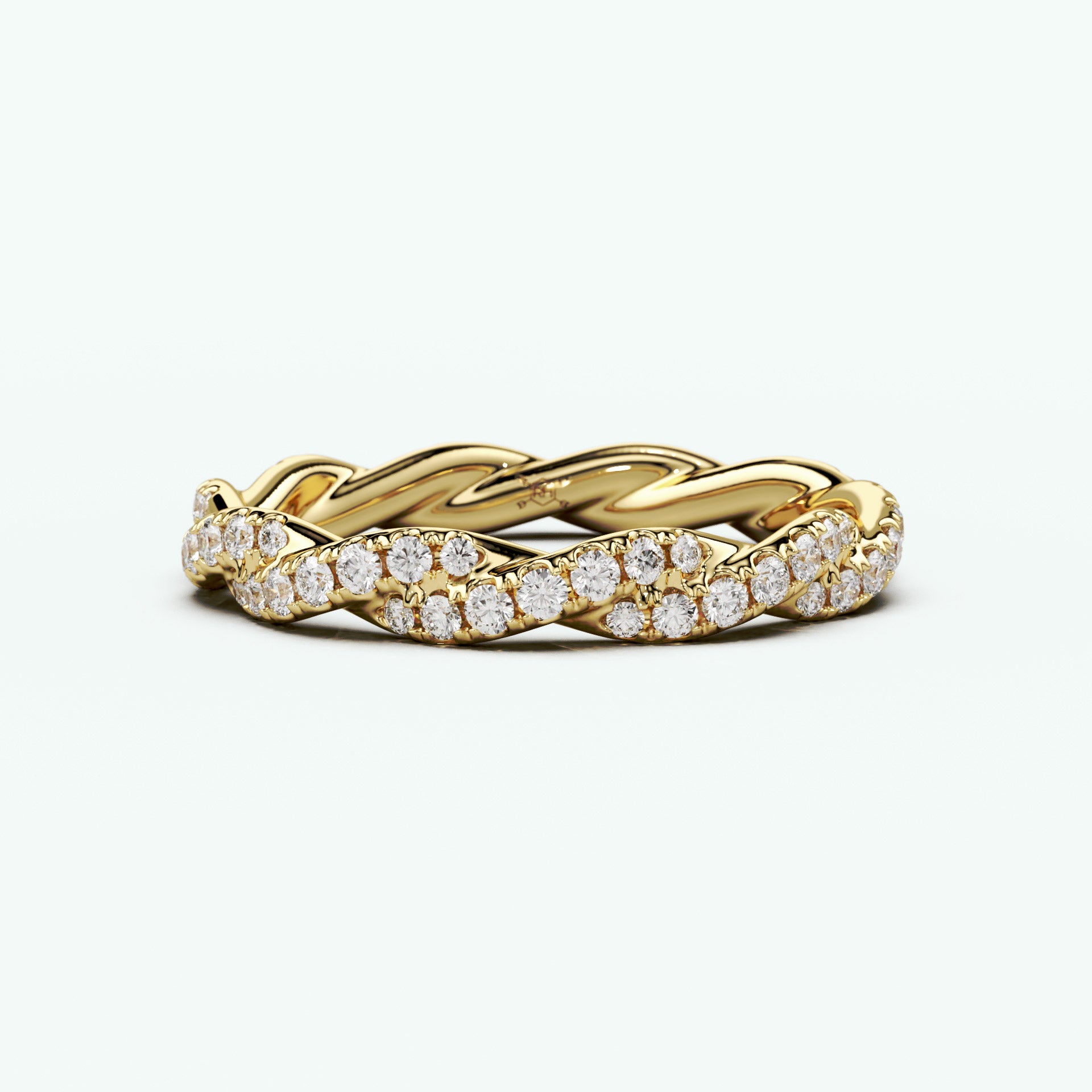 Twisted Pavé Band