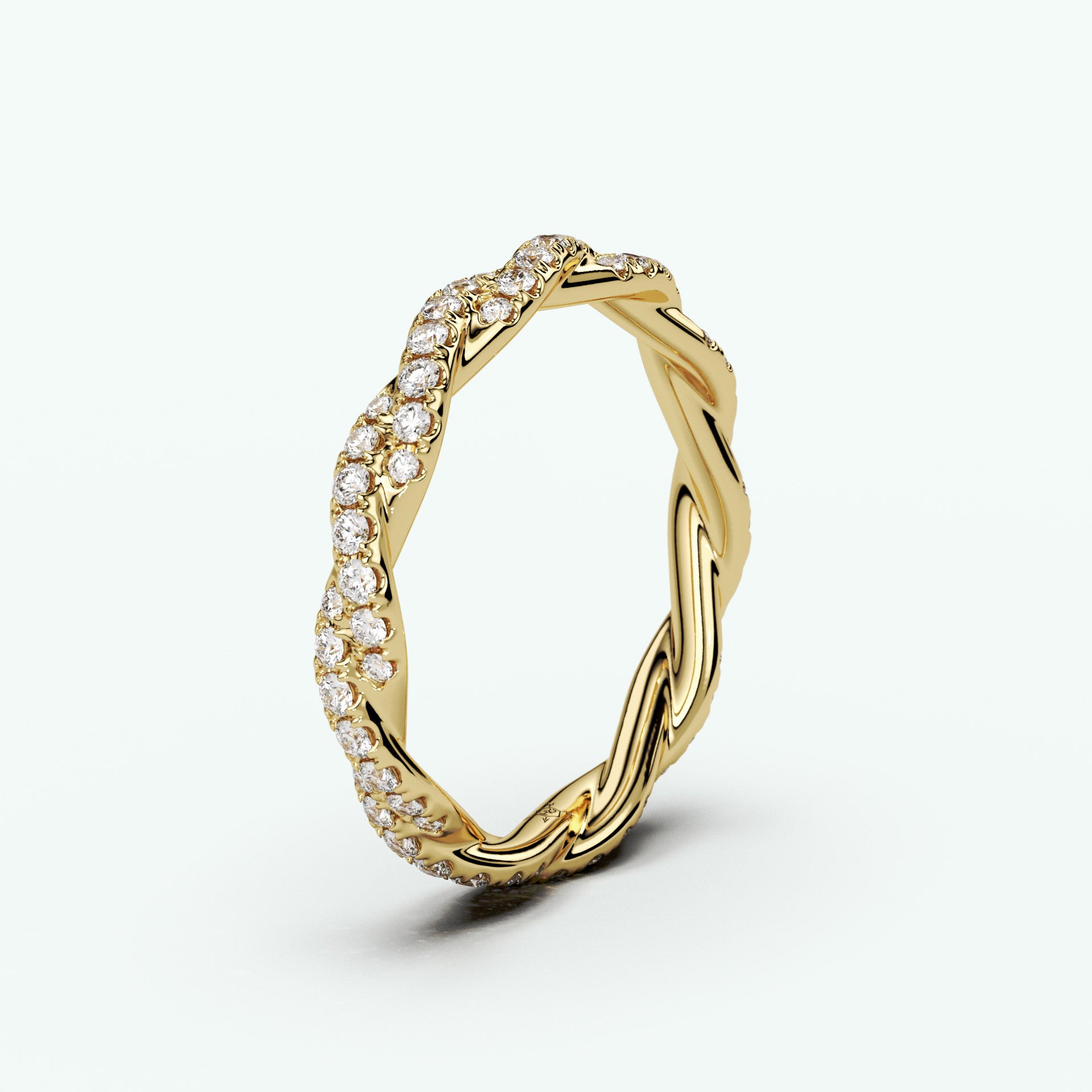 Twisted Pavé Band