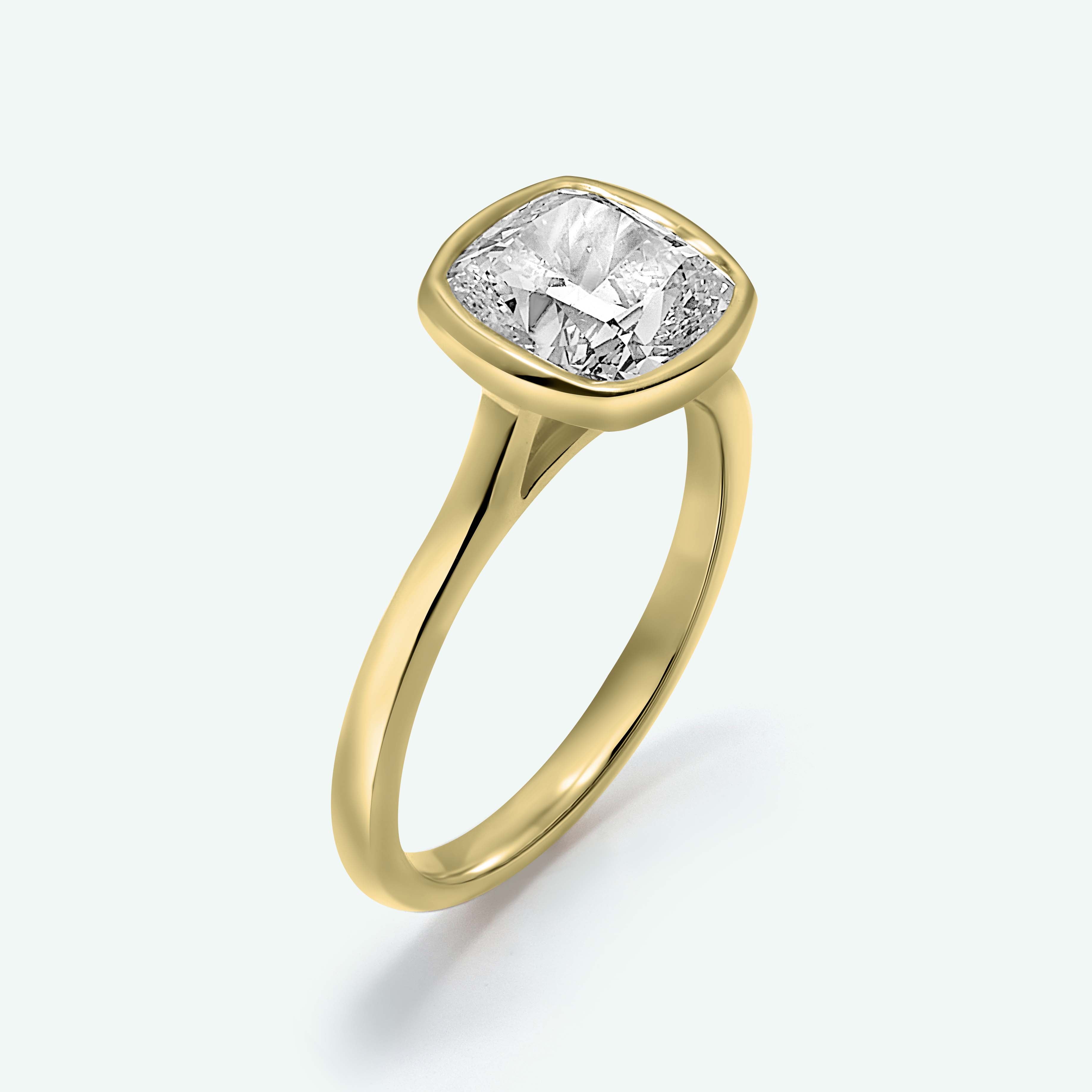 The Adele With 1.98ct Cushion Shape Center Diamond (VS1, D) IGI Certified
