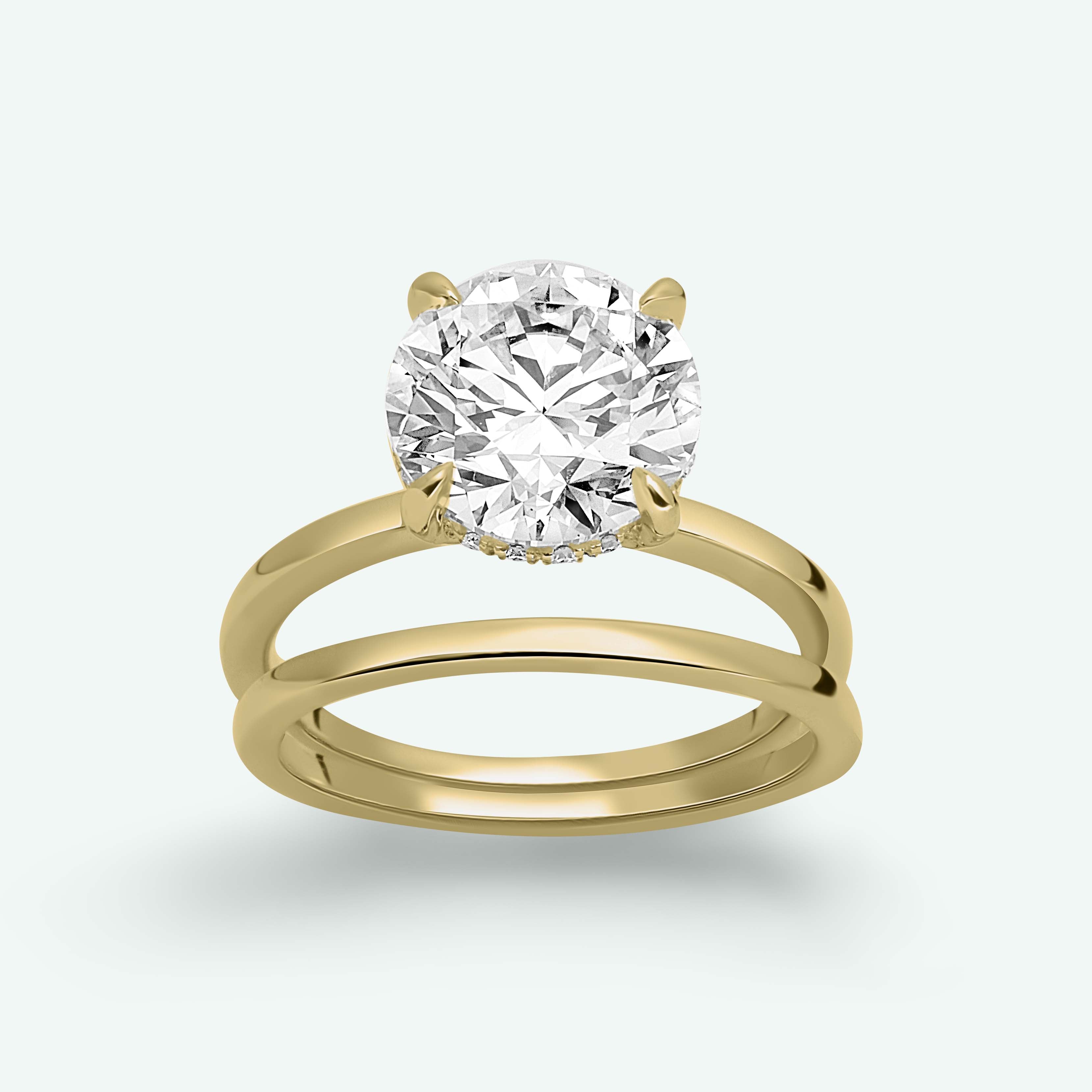 The Rachel With 4.08ct RD Center Diamond (VS1, F) IGI Certified