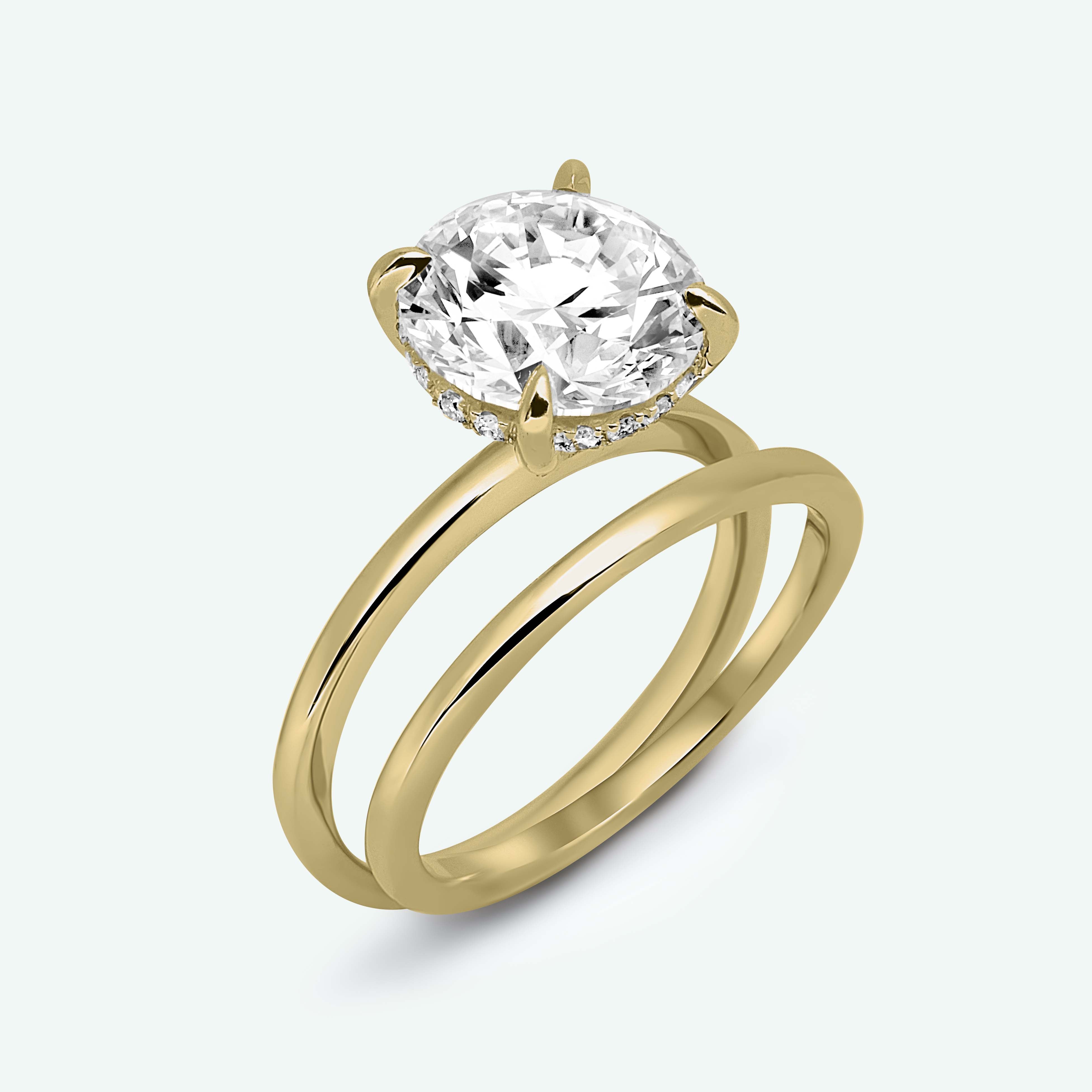 The Rachel With 4.08ct RD Center Diamond (VS1, F) IGI Certified