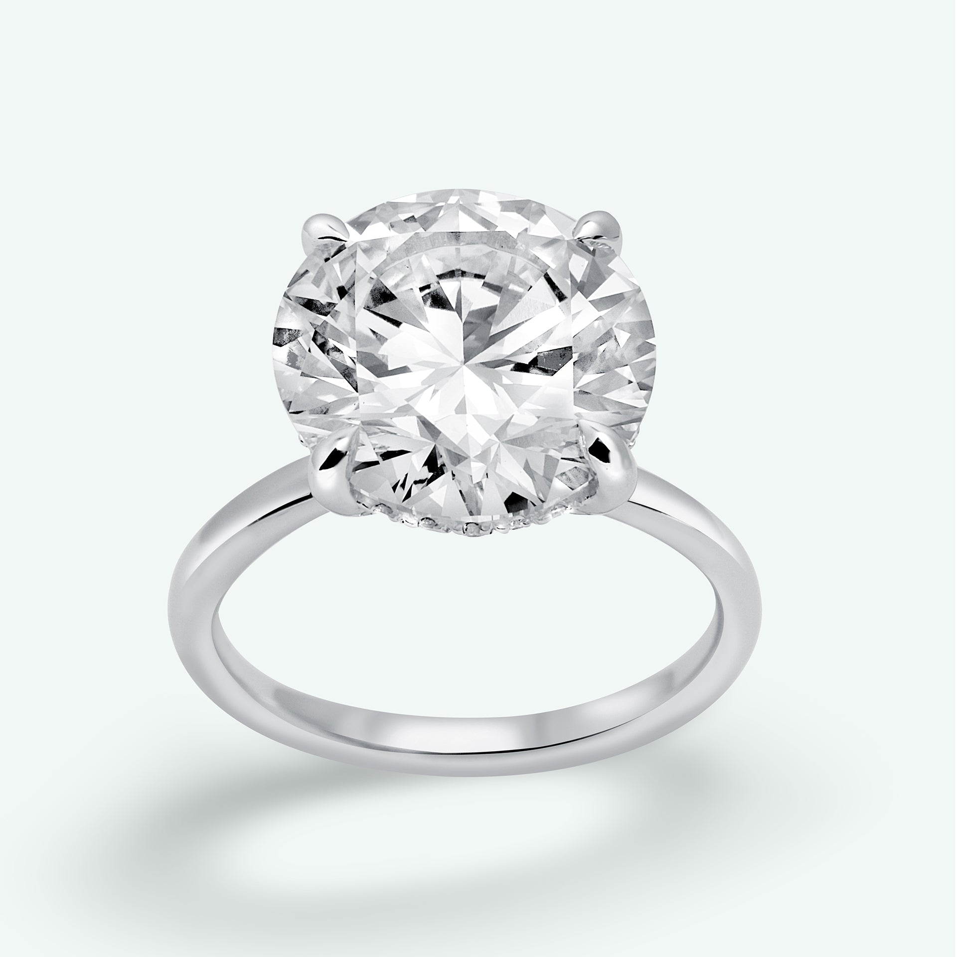 The Lison With 4.95ct Round Shape Center Diamond (VS1, G) IGI Certified