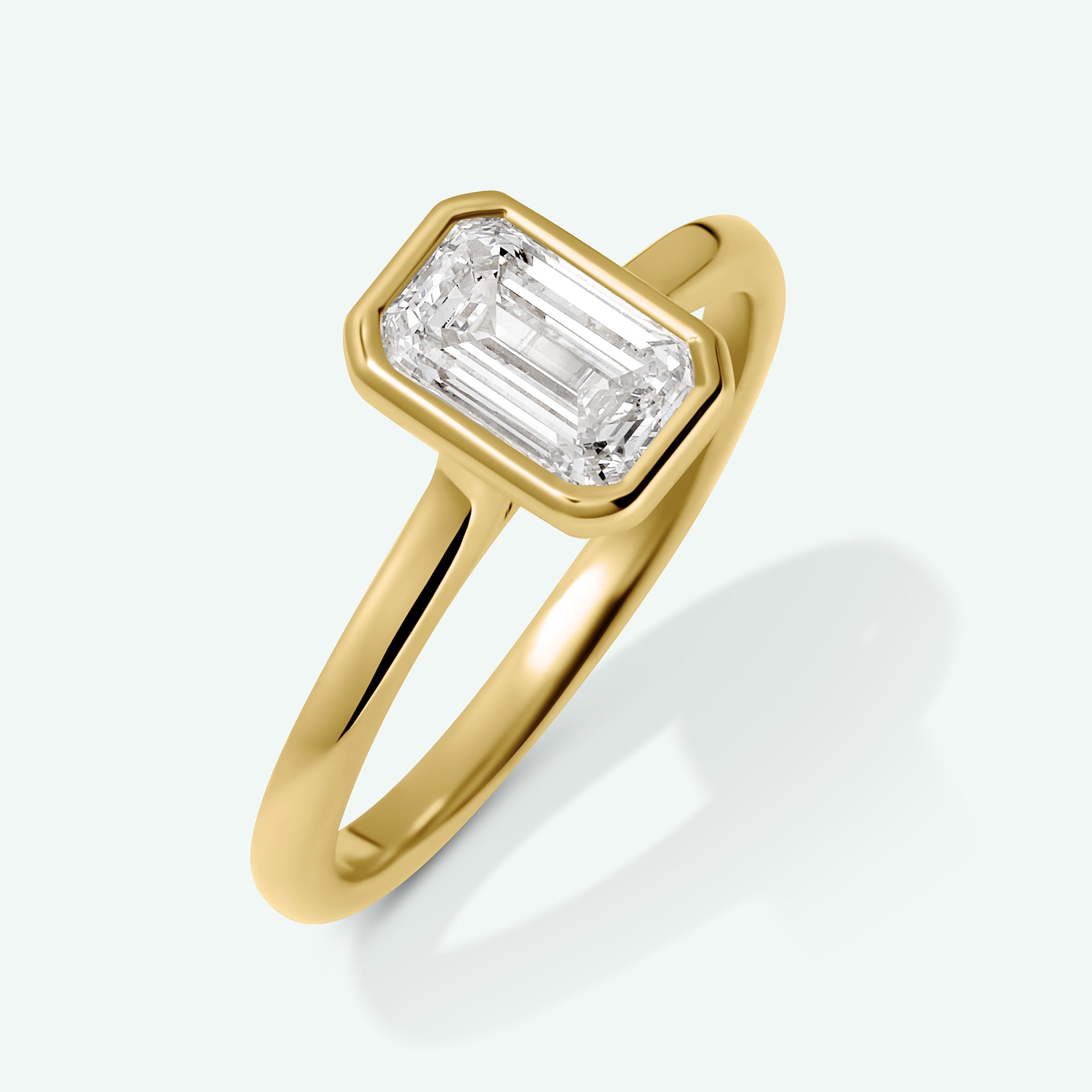 The Adele With 0.9 Carat Emerald Shape Lab Grown Diamond (VS1, E), IGI Certified