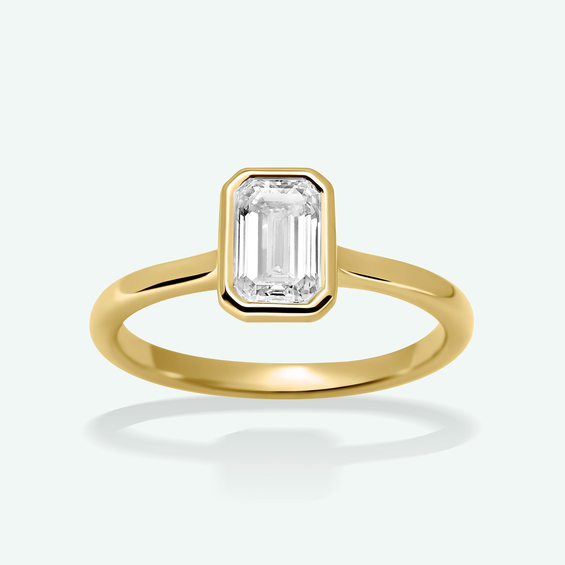 The Adele With 0.9 Carat Emerald Shape Lab Grown Diamond (VS1, E), IGI Certified