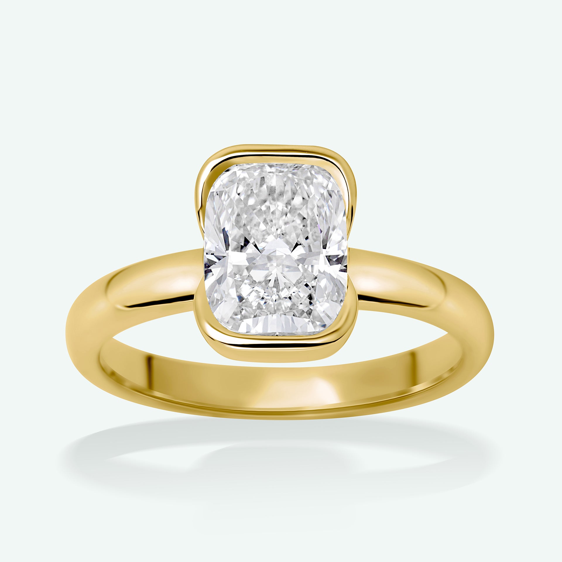 The Mary With 2.08 Carat Cushion Shape Lab Grown Diamond (SI1, F), IGI Certified