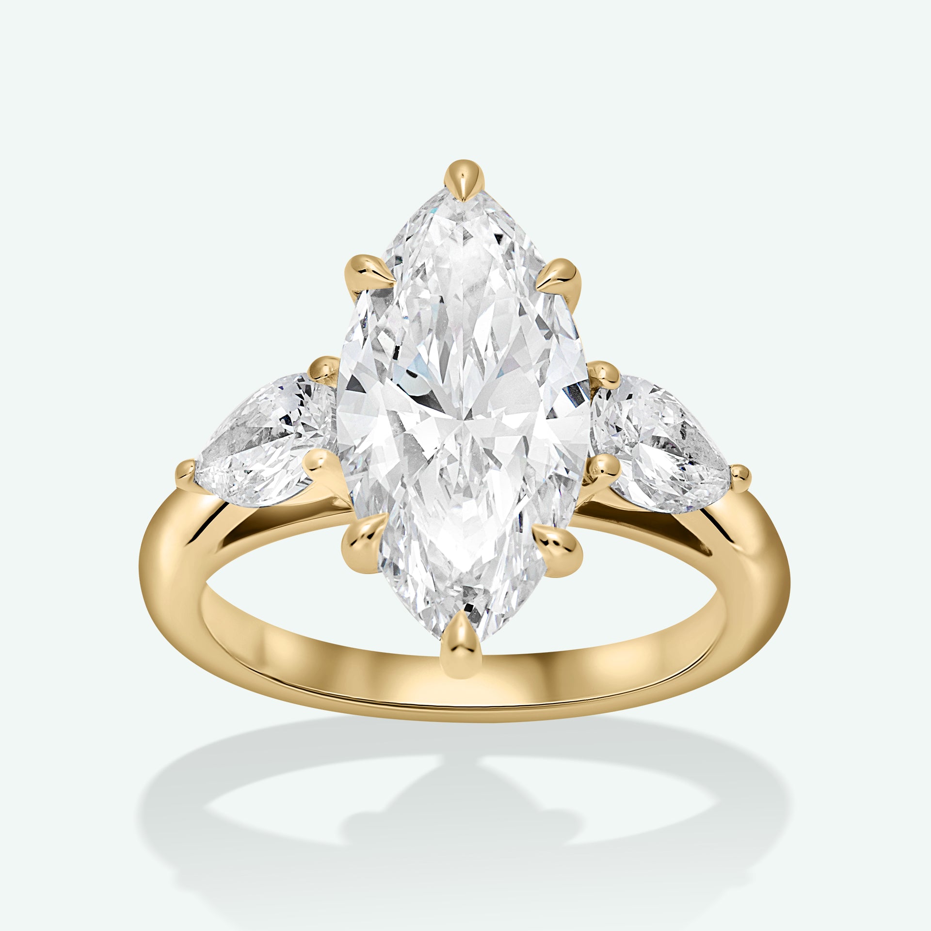 The Evelyn With 3.01 Carat Marquise Shape Lab Grown Diamond(VVS2, F), IGI Certified