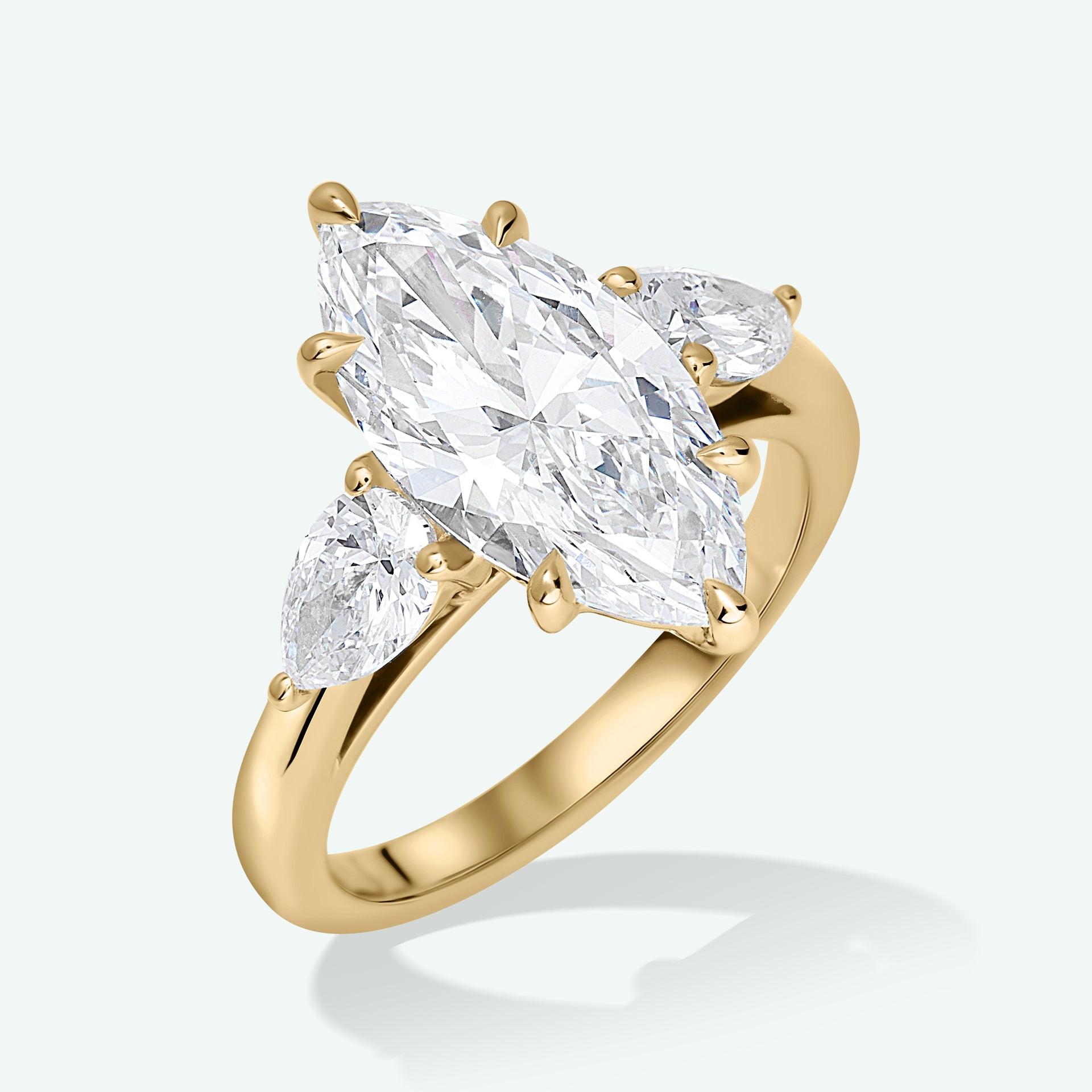 The Evelyn With 3.01 Carat Marquise Shape Lab Grown Diamond(VVS2, F), IGI Certified
