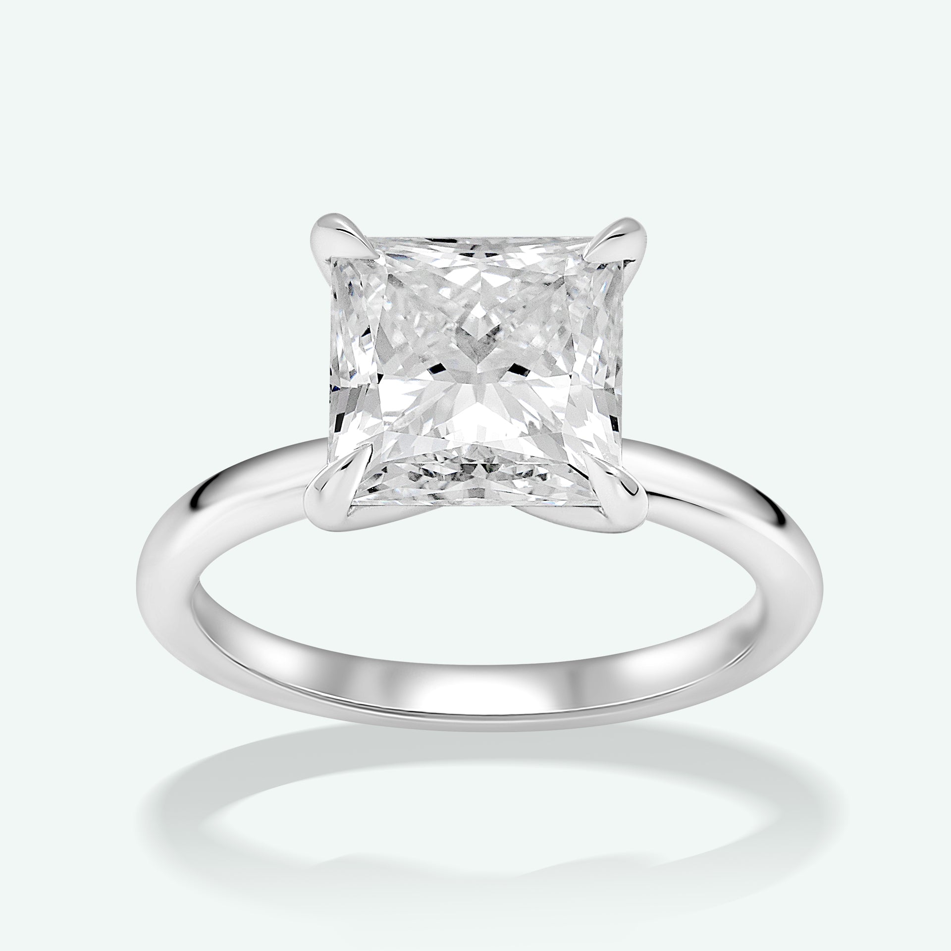 The Zephyra With 2.66 Carat Princess Shape Lab Grown Diamond (VVS2, F) IGI Certified