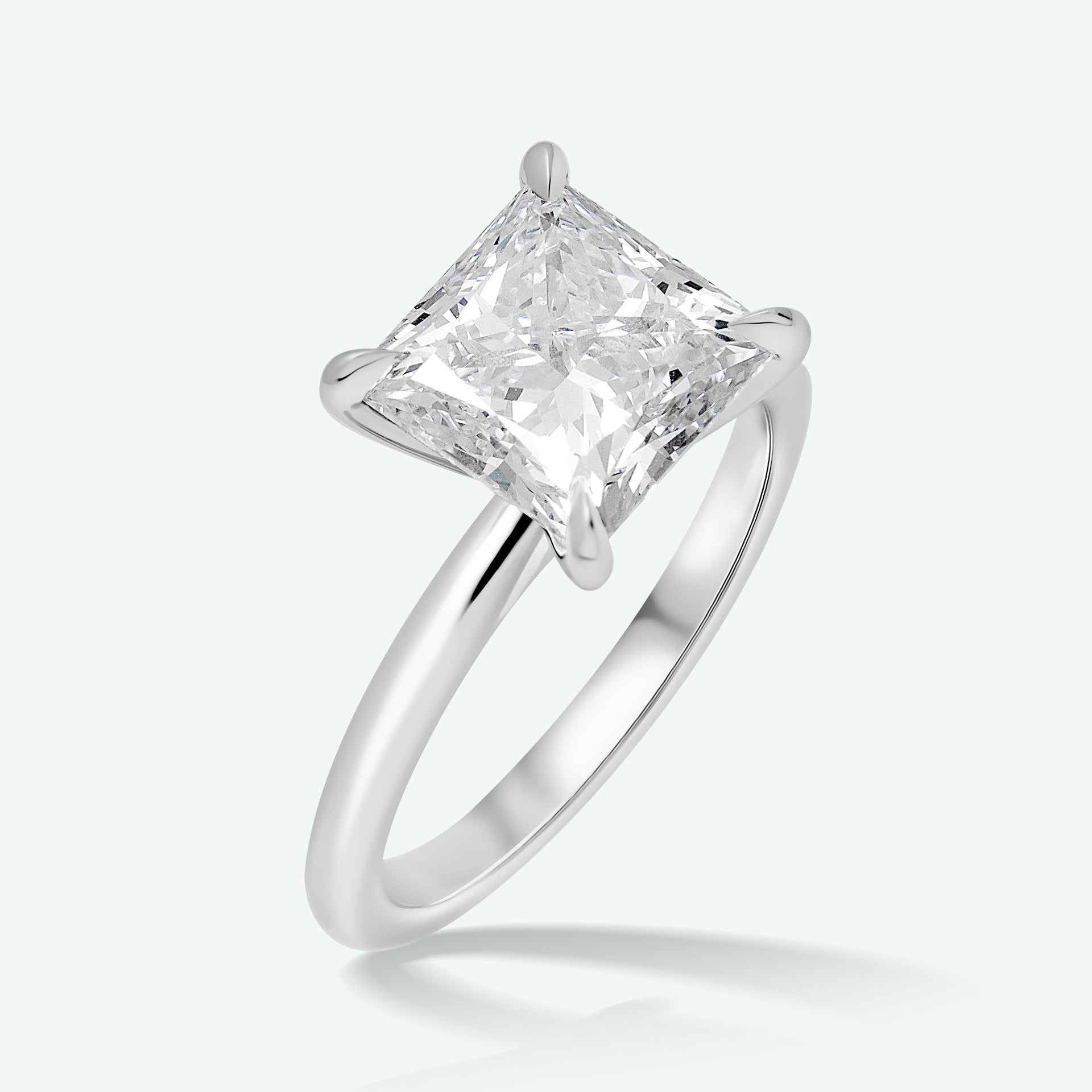 The Zephyra With 2.66 Carat Princess Shape Lab Grown Diamond (VVS2, F) IGI Certified