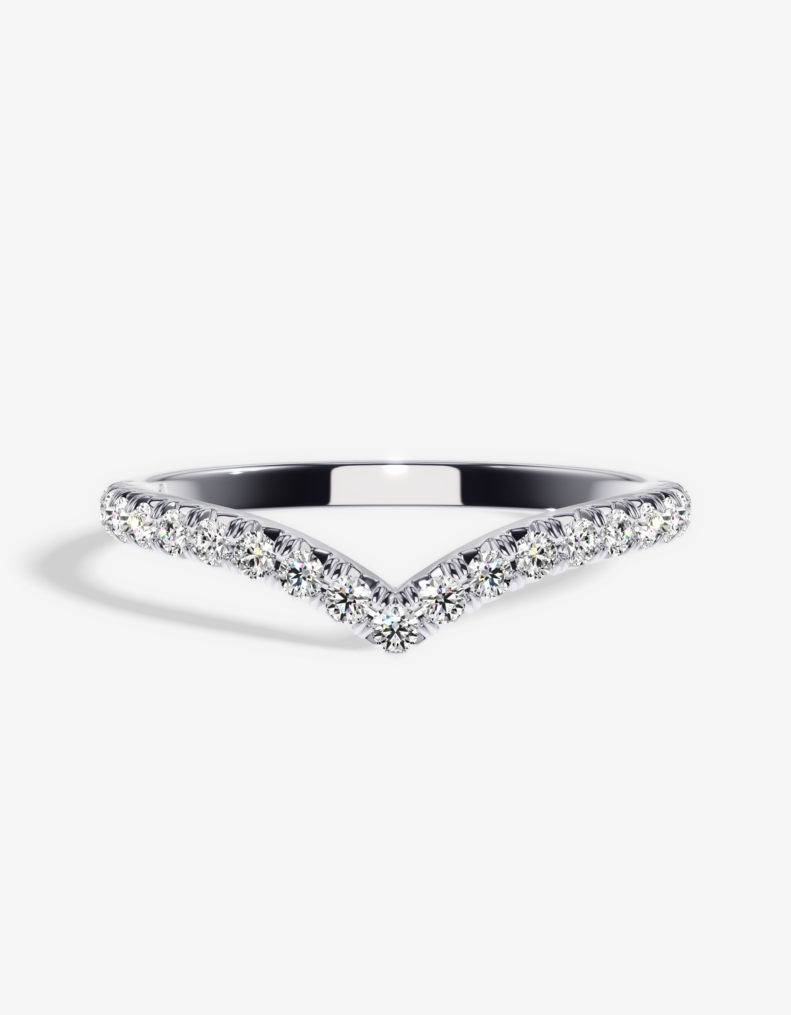 Radiant V Wedding Band – Robin Hood Diamonds