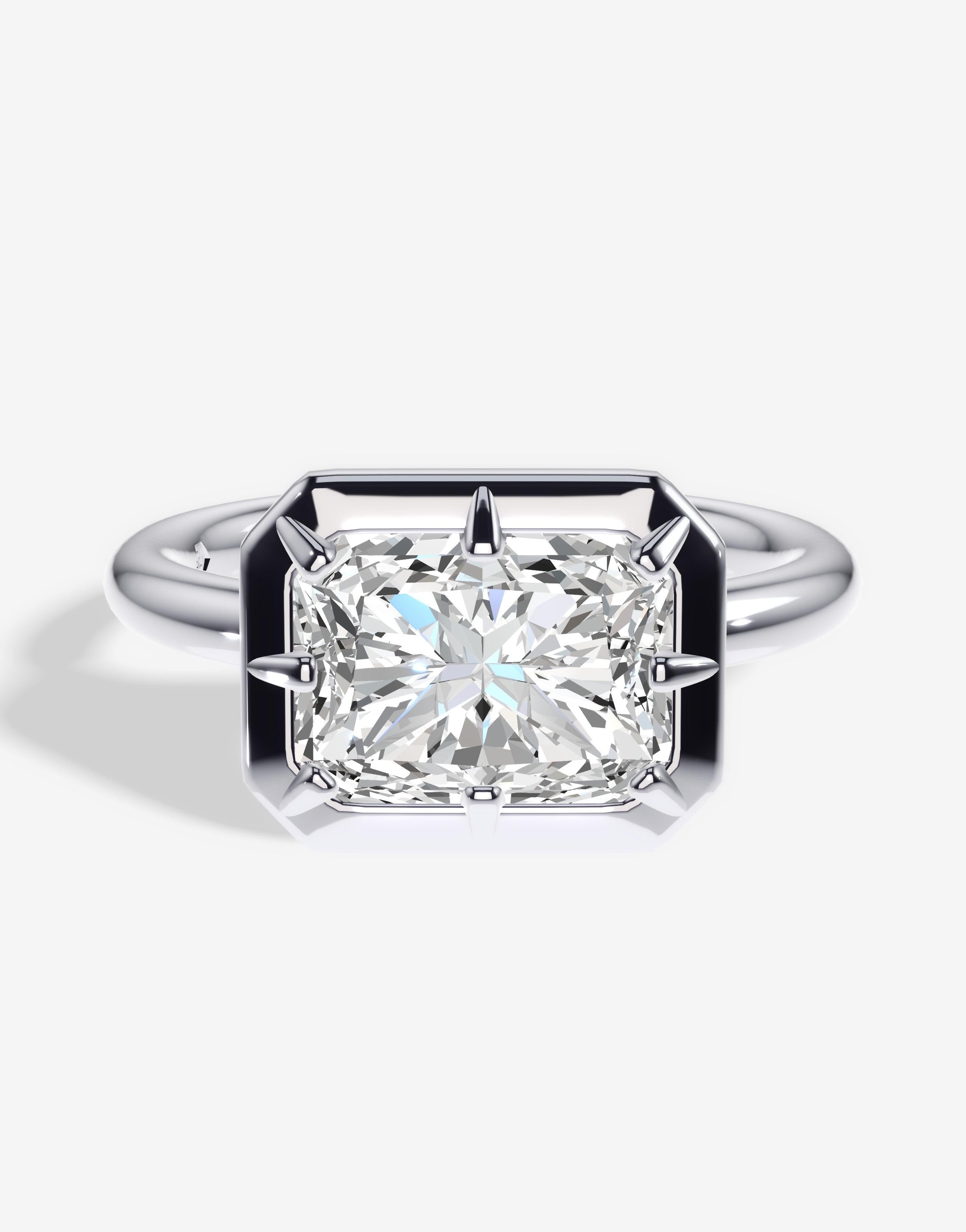 The Hannah Solitaire Diamond 8-Prong Engagement Ring In Gold – Robin ...