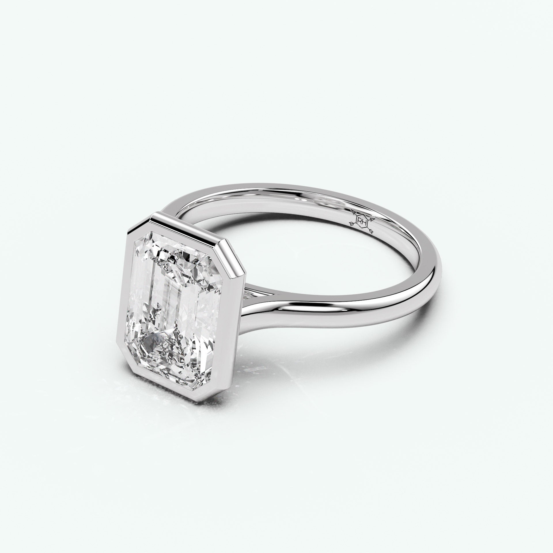 The Adele With 5.18 Carat Emerald Shape Lab Grown Diamond
