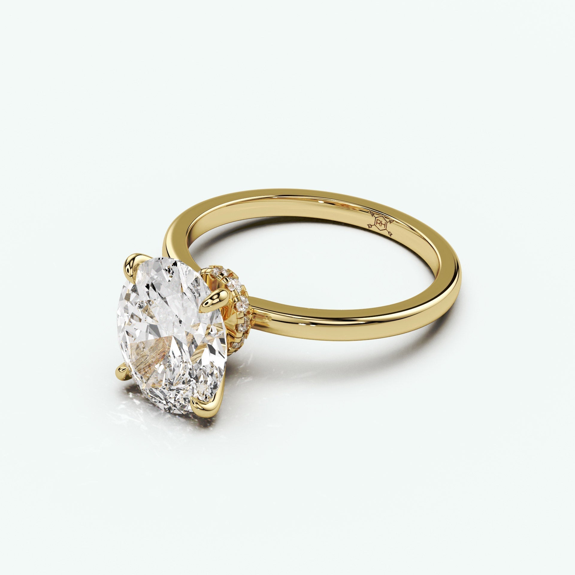 The Cora With 3.04 Carat Oval Shape Lab Grown Diamond